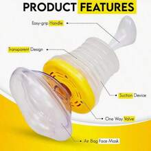 Portable Suction Catheter Device: Portable Airway Suction Device, Use Anytime, Anywhere – Essential For Outdoors, Home, And School, Kits For Children And Adults, Travel Bags And Family Kits - 黃色 - 查看 6