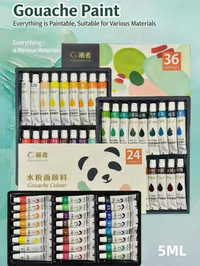 24/18/12 Mixed Watercolor Paint Set, Versatile Painting Pigments, Professional Art Drawing Kit, 5ML Portable Palette Colors, Suitable For Learning, Artists, Teens, Crafters, Bullet Journaling, Back To School Supplies