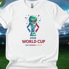 2026 World Cup USA T-Shirt Political Soccer Fan Tee - trắng - Xem 1