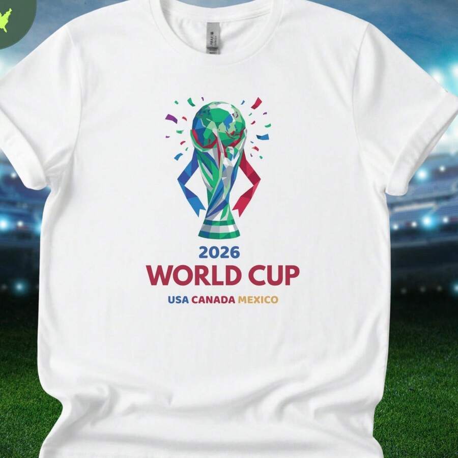 2026 World Cup USA T-Shirt Political Soccer Fan Tee - trắng - Xem 1