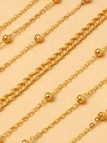 1件水钻水滴头饰，简约波西米亚风多层串珠发链发饰，新娘头饰 - 水滴 - 查看 6