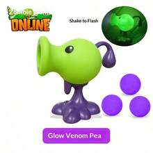 8-10cm High Quality PVC Anime Figure Model Toy, Pea Shooter, Gift Toy - Black - View 2