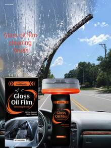 Homonth Glass Cleaning Brush, Windshield Rearview Mirror Water Stain Dirt Cleaning Shine Cleaner/Car Window Glass Decontamination Cleaning Renovation Maintenance Clear Vision/Kitchen Transparent Glass/Household Glass, Random Old And New Models - Multicolor - View 1