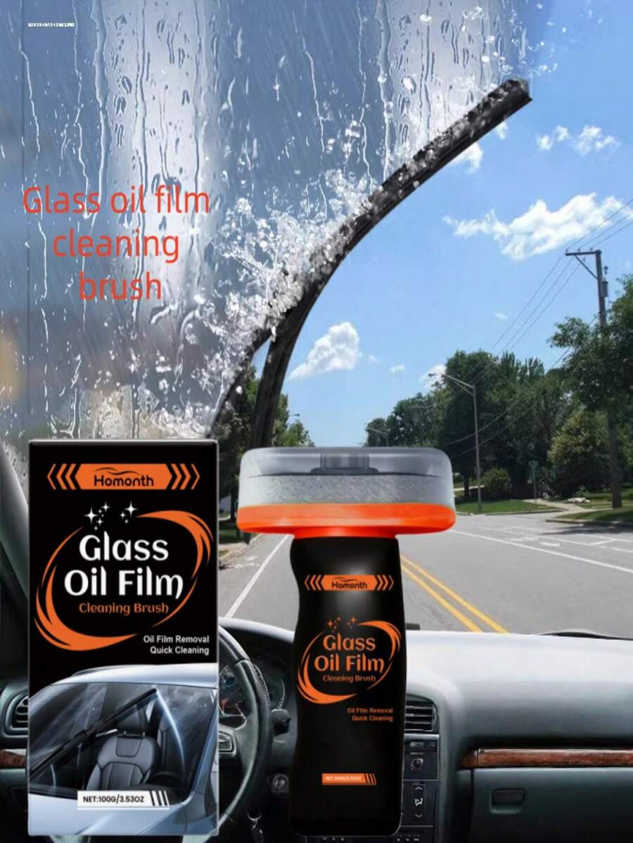 Homonth Glass Cleaning Brush, Windshield Rearview Mirror Water Stain Dirt Cleaning Shine Cleaner/Car Window Glass Decontamination Cleaning Renovation Maintenance Clear Vision/Kitchen Transparent Glass/Household Glass, Random Old And New Models - Multicolor - View 1