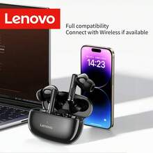 Lenovo 2026 New Wireless Earbuds, TWS Earphones, In-Ear Headphones, Super Long Battery Life, Running & Sports, Call Noise Cancellation, Compact & Portable, Suitable As Holiday Gift - Classic Black - View 6