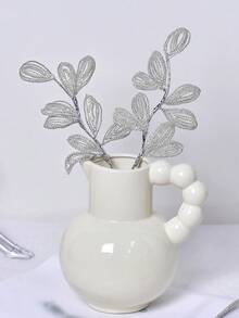 1束人造水钻花束，适用于室内家居桌面装饰、婚礼、节日庆典派对装饰以及户外花园装饰。 - 銀色 - 查看 5