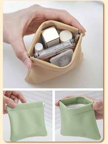 Mini Storage Bag, Women's Minimalist Jewelry Pouch, Cosmetic Bag, Lipstick Bag, Makeup Bag - Multicolor - View 2