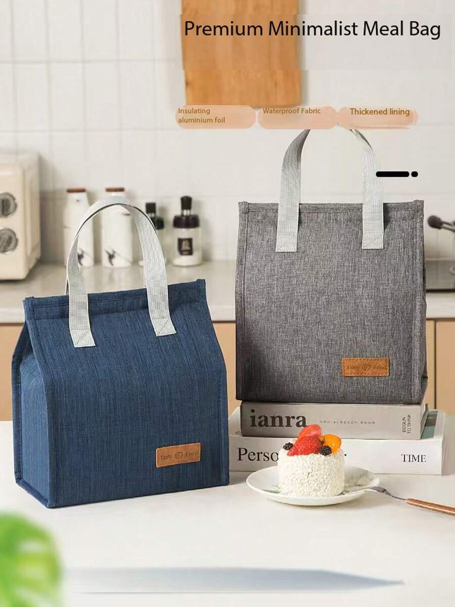 Bolsa de almuerzo aislada de gran capacidad, bolsa de almuerzo portátil tipo bolso para el trabajo, estilo vertical - Multicolor - Ver 1