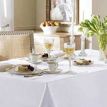 Fitable White Rectangle Tablecloths For 6 Foot Tables, 6 Pack - 70 X 108 Inches - Stain Resistant And Washable Table Clothes, Polyester Fabric Table Covers For Wedding, Party, Banquet, Buffect - White70x108In - View 8
