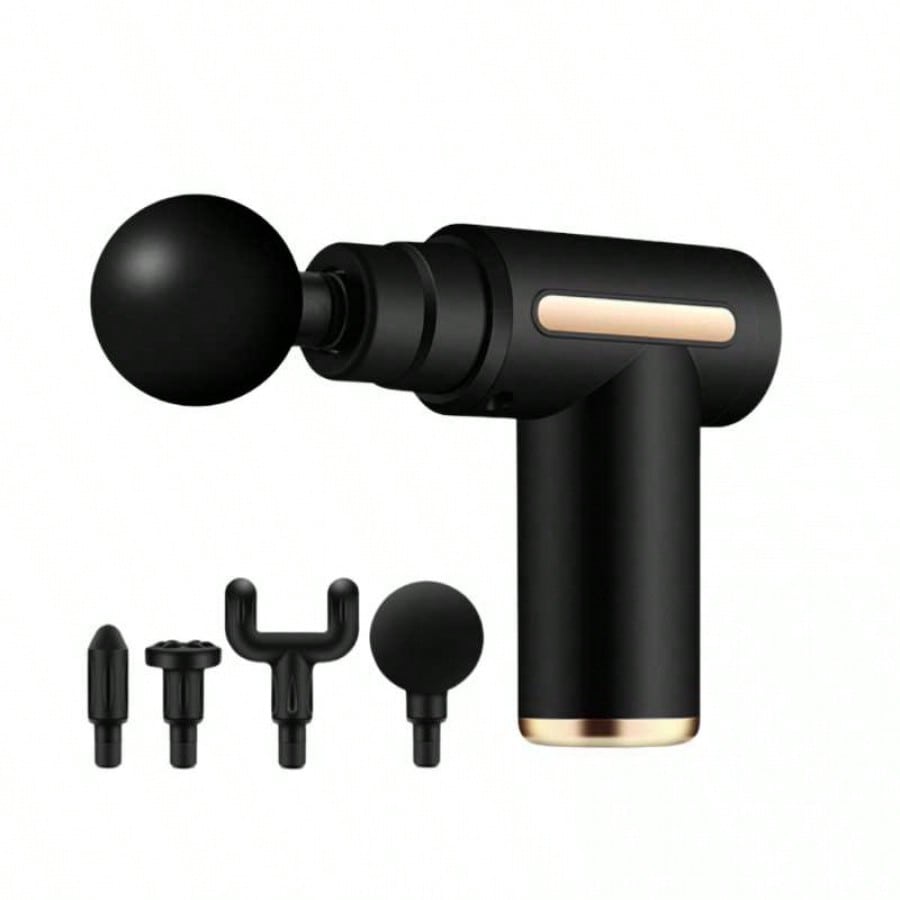 Pistola De Masaje (Modelo con Botón) Color Negro - Masajeador Profundo (528g)