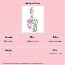 Dijes de flores plateadas con baño de plata para San Valentín, con diseños de lavanda, cactus, rosa, tulipán y girasol. Colgantes de esmalte ajustables de plantas para hacer pulseras, collares, joyería para bodas, fiestas y uso diario. Accesorios románticos para manualidades - Multicolor - Ver 13