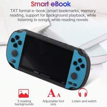 4.3-Inch HD Portable Game Console: Portable Retro Gaming Device With Dual Joysticks For Classic Arcade Games At Home And Outdoors. - 藍色 - 查看 3