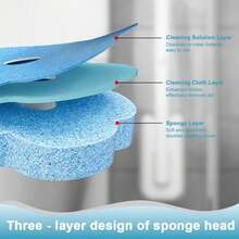 1pc Disposable Toilet Brush, Toilet Brush Holder, Compact Wall-Mounted Disposable Toilet Cleaning System, Suitable For Modern Bathroom, Hygienic Home Toilet Cleaner, Toilet Brush - 1 Set Of Handle Bases - View 3