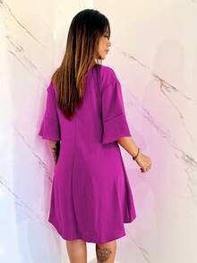 Mullet Dress - Violet Purple - View 2