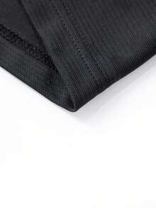 Áo vest không tay dệt kim in họa tiết rằn ri đen dành cho nam - Áo thể thao thường ngày - màu đen - Xem 6