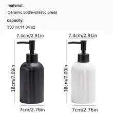 1pc Resin Soap Dispenser, Bathroom Shower Gel Refill Bottle, High-Quality Lotion Replacement Bottle, 11.84 Fl Oz (350ml) Capacity, Reusable, One-Touch Design, Hand Wash Liquid Dispenser, Bathroom Accessory - Multicolor - View 8