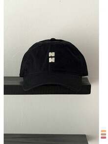 1pc NN Letter Embroidery K-Style Soft Top Baseball Cap, Unisex Adjustable Strap, Casual, Versatile, Suitable For Spring/Summer - N H Baseball Cap - View 20