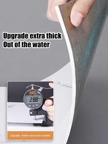 30*60厘米/11.8*23.6英寸防水自粘大理石墙砖，10/20/50片装自粘PVC面板，适用于浴室、厨房和客厅，金色（非真瓷砖） - 彩色 - 查看 8