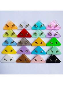 1 szt. klips trójkątny do notatnika, klips do papieru testowego, długi klips biurowy, przezroczysta plastikowa teczka na dokumenty, zaklejony klips narożny, powrót do szkoły, artykuły edukacyjne, klips trójkątny do notatnika, teczka na dokumenty egzaminacyjne, długi klips biurowy, przezroczysta plastikowa teczka na dokumenty, zaklejony klips narożny, przezroczysty kolorowy klips trójkątny, klips narożny do książki, klips do etykiet, przechowywanie i ochrona zeszytów egzaminacyjnych, zapobieganie zwijaniu się stron, klips do luźnych kartek z materiału PP - Wielokolorowe - Zobacz 6