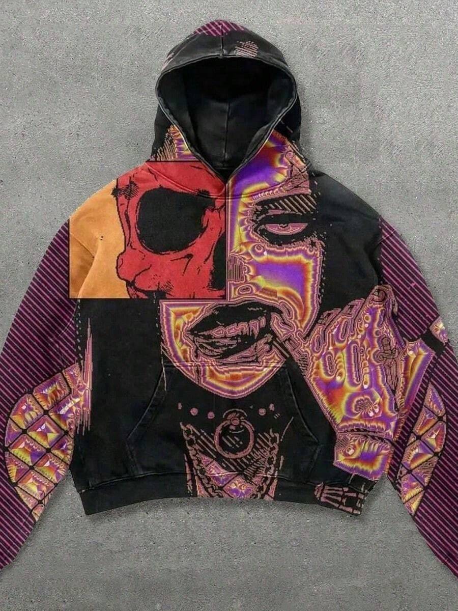 3D Printed Hooded Sweater Brand High Street Jacket Hoodie Jacket Personalized Top - Hoodies - 查看 1