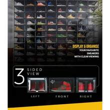 Crep Protect Shoe Storage Box - Ultimate Sneaker Organizer Stackable Shoe Crates 2 Per Pack Black - Black - View 4