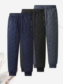 Women's High Waist Warm Fleece Leggings - Winter Thermal Yoga Pants, Stretchy Sports Running Tights, Suitable For Running And Fitness - Blue - View 4