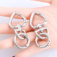 2pcs Rotating Clasps, Double-Ended Rotating Spring Hooks Metal Rotating Clasp Lanyard Spring Hooks With Spring O-Ring Lobster Clasp, Suitable For Keychains, Bags, Wallets, Lanyards, Jewelry DIY Crafts