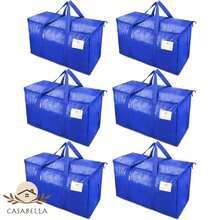 Extra Large And Ultra-Durable 24 Gallon Collapsible Moving Bag With Handles, Zipper And Label Pockets. - 6 Counts - View 11