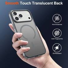 Compatible With AppleIPhone 17 Promax/17 Pro/17 Air/16E/15/14/13/12 Case, Compatible With MagSafe, Military Grade Drop Protection, Stronger Magnetic, Thickened Back Panel Shockproof Airbag, Slim Anti-Scratch Protective Cover - 灰色 - 查看 3