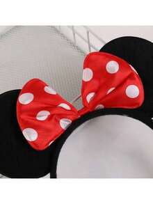 1pc Disney Minnie Mouse Ear Headband With Bow Design, Princess Costume Accessory, Suitable For Parties, Birthdays, Carnivals (Some Accessories Randomly Shipped), Perfect Gift, Birthday Gift, Ideal For Various Festivals, Fashionable Item, Luxury Choice. Perfect Gift For Friends Or Partners, Valentine's Day Decoration, Ideal Choice, Party Gift.