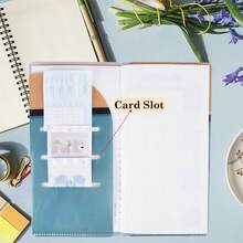 Travelers Notebook Inserts With PVC Sleeve Holder,Meal Plan Refills, Standard Regular TN Journal Notebook For Journals,Dis,Planners,30 Sheets,8.25\ X 4.25\,Blue Cat - BlueCatPVC套套式餐點計畫筆記本 - 查看 6