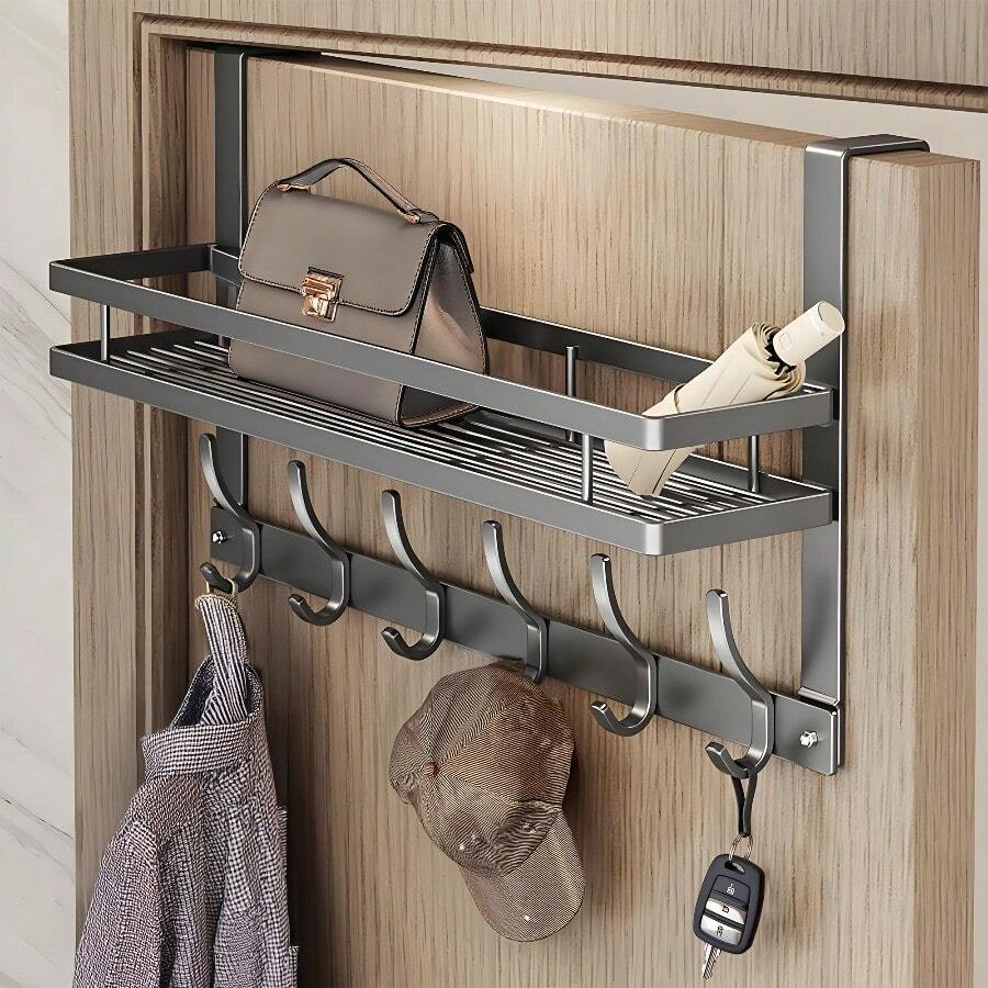 This Extended-Arm Door Hook Design Is Convenient For Women To Use. It Can Be Used To Hang Clothes And Is Durable. Additionally, It Can Be Used To Store Towels, Jackets, Bags, Bathrobes, As Well As Bathroom Items And Towel Racks, And Can Even Be Used For Room Decor And Gift Exchanges. Bathroom - Multicolor - View 1