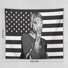 1PC Singer Lil Music Peep Decorates Tapestries, Perfect Gifts For Fans, Album Posters, Suitable For Indoor And Outdoor Use, Suitable For Dormitory, Bedroom, Living Room, Party Decoration - Multicolor - View 14