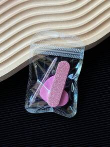 3件套红色和粉色节日美甲锉抛光块卸甲海绵美甲护理工具套装，情人节和新年美甲套装，带心形图案 - 彩色 - 查看 13