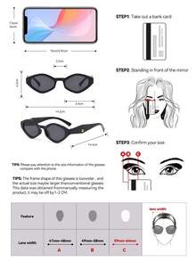 4 件套复古时尚眼镜套装（2 副金属椭圆形镜框 + 2 副塑料几何镜框），男女通用太阳镜，是海滩度假的理想之选 - 彩色 - 查看 4