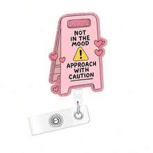 Glitter Acrylic Retractable Badge Reel - Nurse Doctor Student ID Clip - Hồng - Xem 6