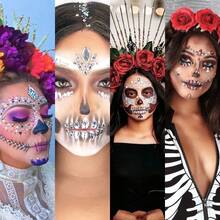 TendenciaSet Halloween:3 Pegatinas Pedrería + Paleta Colores + SangreCalidad premium - 1 - Ver 8