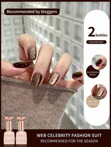 annies 10毫升美拉德焦糖棕色猫咪磁性凝胶指甲油 2026新款流行闪光棕咖啡猫眼凝胶美甲沙龙2件套 - 彩色 - 查看 9