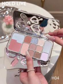 HOLD LIVE Misty Butterfly 12-Color Eyeshadow Palette H04 - Cool Shattered Blue - H04 - View 3