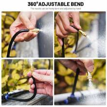 360 Adjustable Drip Irrigation System - 30FT Garden Watering System With 10 Nozzles, Garden Irrigation System, Greenhouse Accessories, Atomizing System Yard, Lawn, Plants, 5/16 Inch Hose - Without Timer + 30FT - View 4