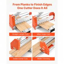 Cortador de piso de vinilo de 12 pulgadas, cortador de suelos laminados de 12 mm grueso con palanca de aleación de aluminio de ahorro de trabajo mejorada, placa de soporte telescopica, corta cierta madera de ingeniería, LVT, VCT, SPC, LVP, WPC - 12 pulgadas 12 mm - Ver 5