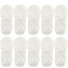 女士蕾丝花朵隐形短袜，柔软防滑透明低帮船袜 - 彩色 - 查看 12