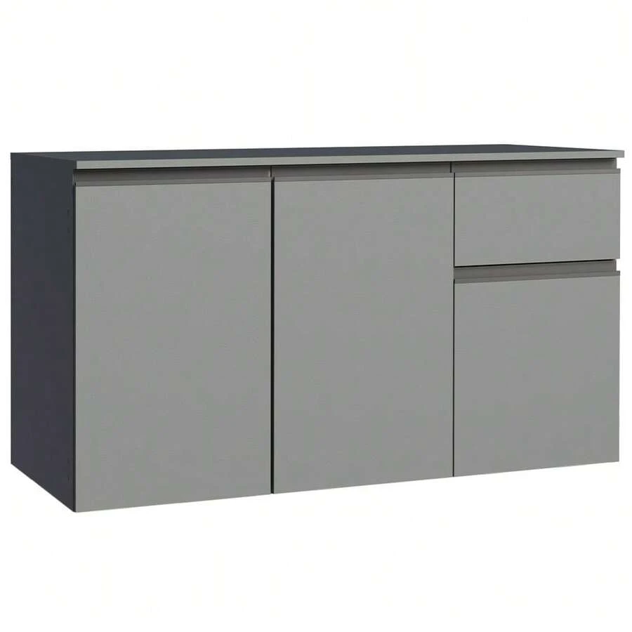 Gabinete Bajo Cocina Madesa Nice Suspendida con 2 Puertas GG - Gris - Ver 1