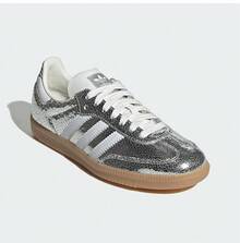 Adidas Women's Samba Cracked Pattern Lightweight & Durable Casual Sneakers - Silvery White - View 6