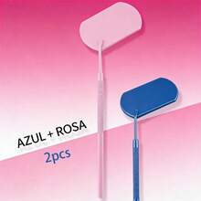 Tendencia2pc Espejo Grande Para Extensiones De Pestañas O DentalCalidad premium - Rosa y azul - Ver 6