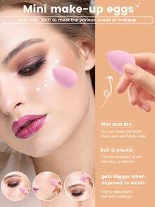 32PCS Makeup Tools Set Including:12PCS Makeup Brush Set+1pc Multi-Functional Zipper Toiletry And Cosmetic Bag Waterproof+2PCS Circular Powder Puffs+1pc Hairband+5PCS Triangle Powder Puffs+2PCS Hand Bowl Strap+3PCS Makeup Sponges+3PCS Mini Makeup Sponges+3PCS Mini Air Cushion Powder Puffs - Multicolor - View 3