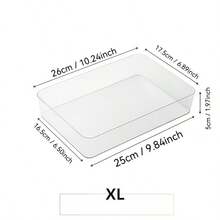 7pcs/6pcs/5pcs/1pc Drawer Divider Storage Box, Hair Accessory Organizer Box With Built-In Grid, Jewelry & Cosmetic Storage Box, Made Of Transparent PET Plastic, Multi-Functional Compartment Box For Hair Tools, Combs, Mirrors, Tweezers, Suitable For Home Drawers, Bedroom, Dorm, Bathroom, Desk - Clear - View 12