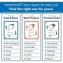 - Papel para impresora, multipropósito, 24 libras, 3 agujeros, 1 resma (500 hojas), 96 brillante, fabricado en los Estados Unidos,38967911 - Azul y blanco - Ver 5