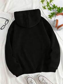 NEW Hip Hop Spider Y2k Pullover Hoodie Suitable For Autumn And Winter, Casual Pullover Sweatshirt, Loose Fit,Unisex, Perfect For Sports And Daily Wear - 黑色 - 查看 13