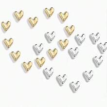 6/12/15pcs Gold & Silver Heart Shaped Magnets - Cute Decorative Fridge Magnets For Kitchen, Office, Whiteboard, Locker, Dishwasher, Great For Christmas, Valentine's Day, Thanksgiving, Mother's Day, Graduation Gifts - Multicolor - View 8